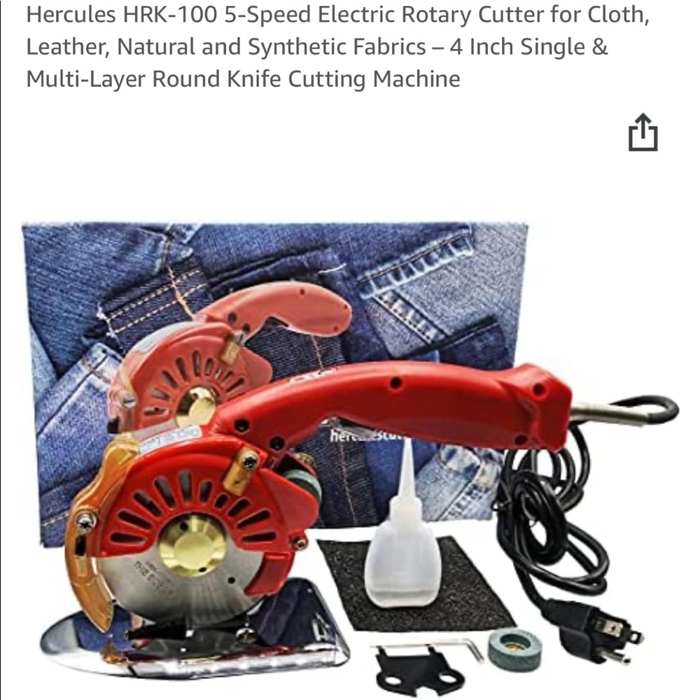 Brand new Hercules 5-Speed Electric Rotary Cutter for fabrics & leathers .